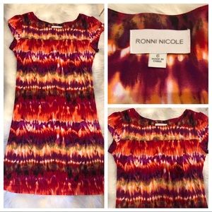 🖤♥️🧡RONNI NICOLE Stunning Tie-dyed short dress